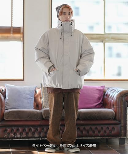 IMPROMES Men's SIDEWAYSTANCE Poly-Stretch Padded Down Jacket, Light Beige