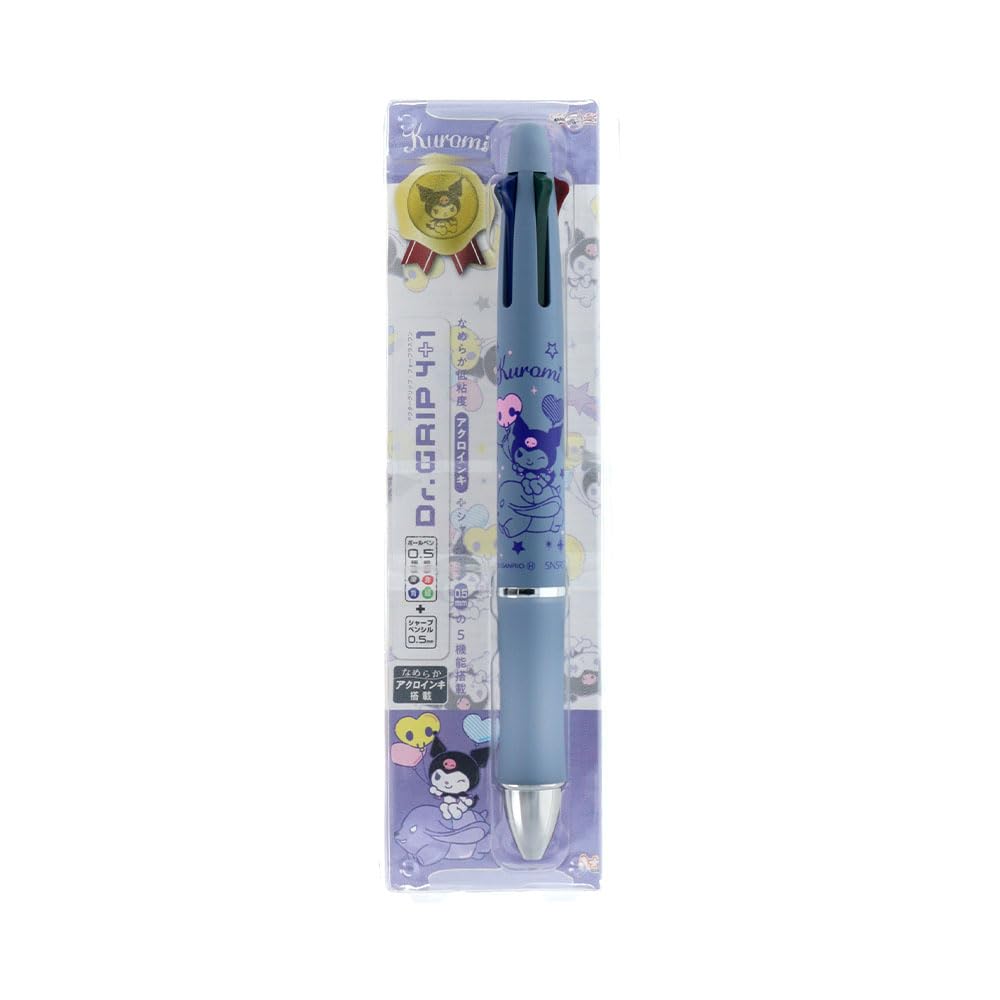 Stationery My Melody Sanrio Characters Merchandise Multicolor Ballpoint Pen and Mechanical Pencil Grip Kuromi S4659414 Sun-Star Dr. 4+1