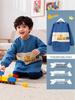 Reversible Long-Sleeve Waterproof Apron for Older Kids - Large Size, Suitable for Kindergarten Boys and Girls.
