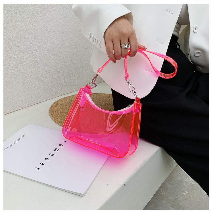 2025 Women's Fashion Jelly Transparent One-Shoulder Bag - Korean Style Summer Trend