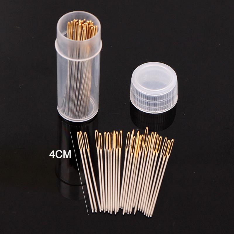 30pcs Cross Stitch Needles Gold Tail Needle Blunt Embroidery Needle Cross Stitch Needlework Tools