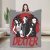 Супер Мягкое Одеяло Дорожное Офисное D-Dexters M-Morgang Пледовое Одеяло с Кошкой Фланелевое Покрывало для Спальни С узором Чехол для Дивана-Кровати
