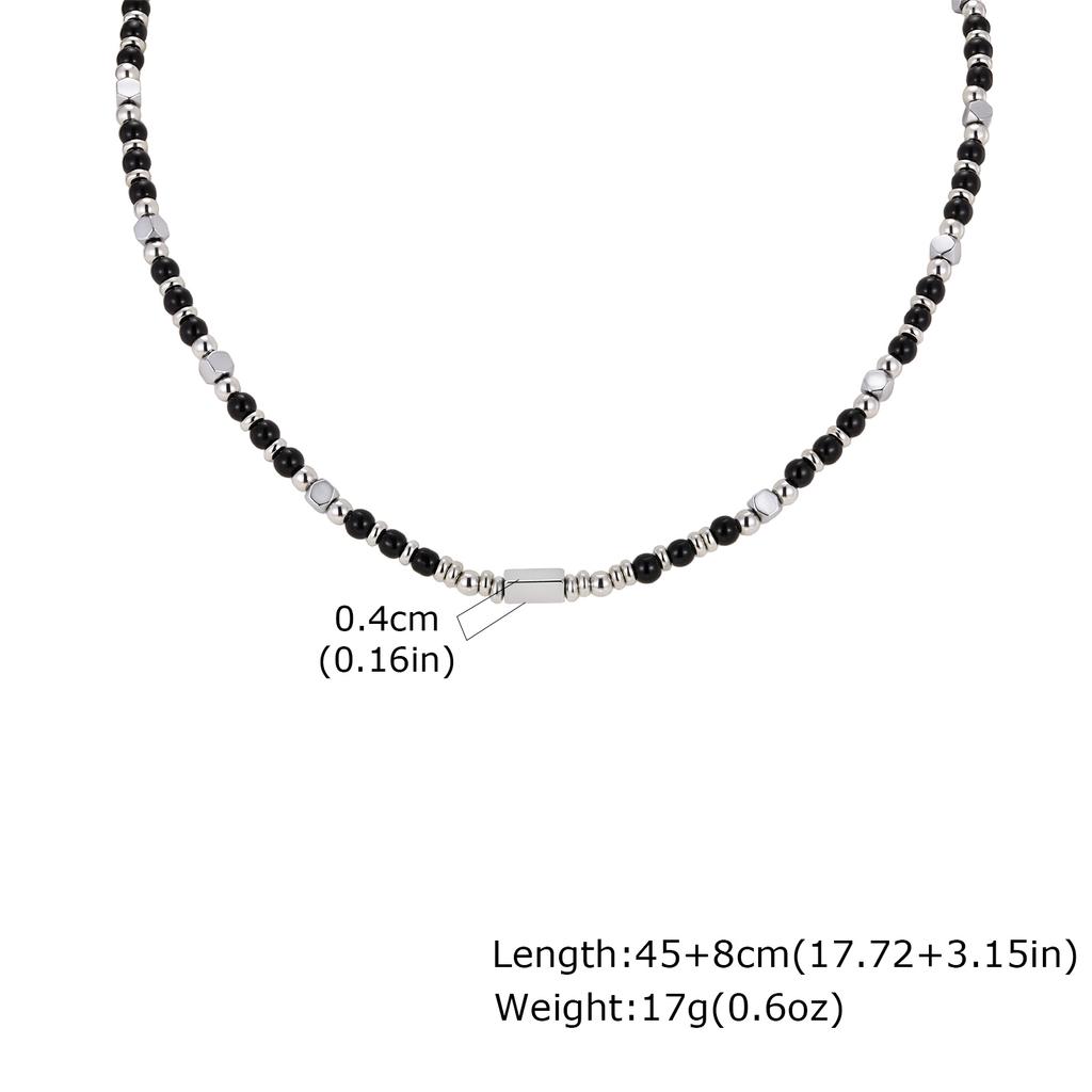 Trendy Unique Natural Stone Beaded Bracelet, Stainless Steel Chain Wristband Bracelet, Classic Tiger Eye Stone Jewelry for Men