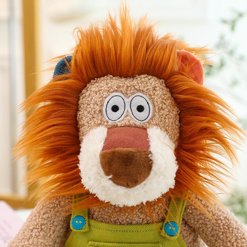 Forest Series Plush Toy Zoo Lion Doll Baby Elephant Pillow Ragdoll Fox Souvenir