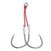 Jiggingpro High Carbon Steel Double Hook for Bass Fishing Lure and Saltwater Slow Jigging Assist Hook for Sea Fishing