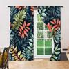 Set Of 2 Boho Versatile Polyester Transparent Curtains Home Decoration Nature Leaf Use Bedrooms Living Rooms Curtain Perfect For Great Room