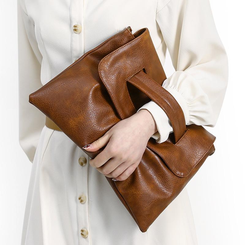 Модная женская сумка-клатч-конверт высококачественные сумки через плечо для женщин трендовая сумка-мессенджер большие женские клатчи 36x2x26cm коричневый 1929₽