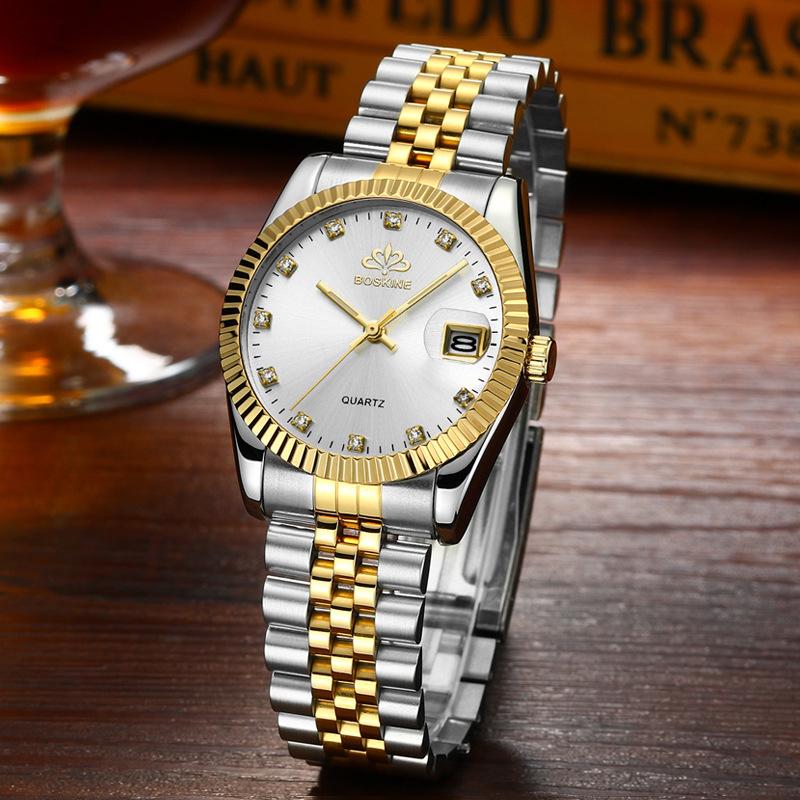 Top Brand New Calendar Watch Men's Multifunctional Fashion Business Men's Watch Waterproof Steel Band Quartz Watch