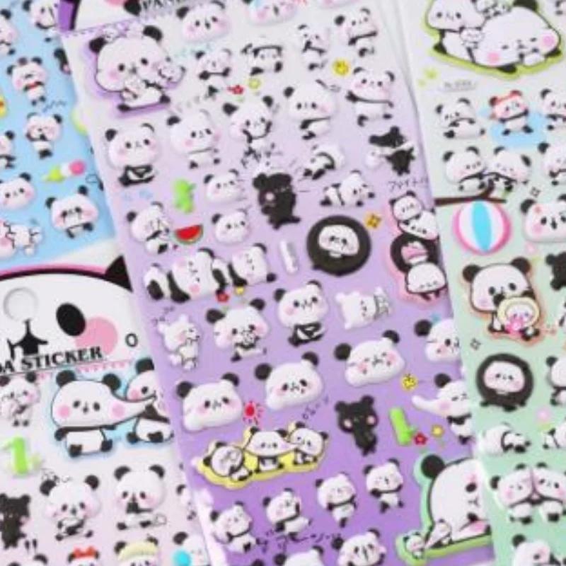 3D Cute Giant Panda 3D Animal Stickers, Children's Baby Puzzle Handmade Reward Stickers, DIY Phone Case Stickers