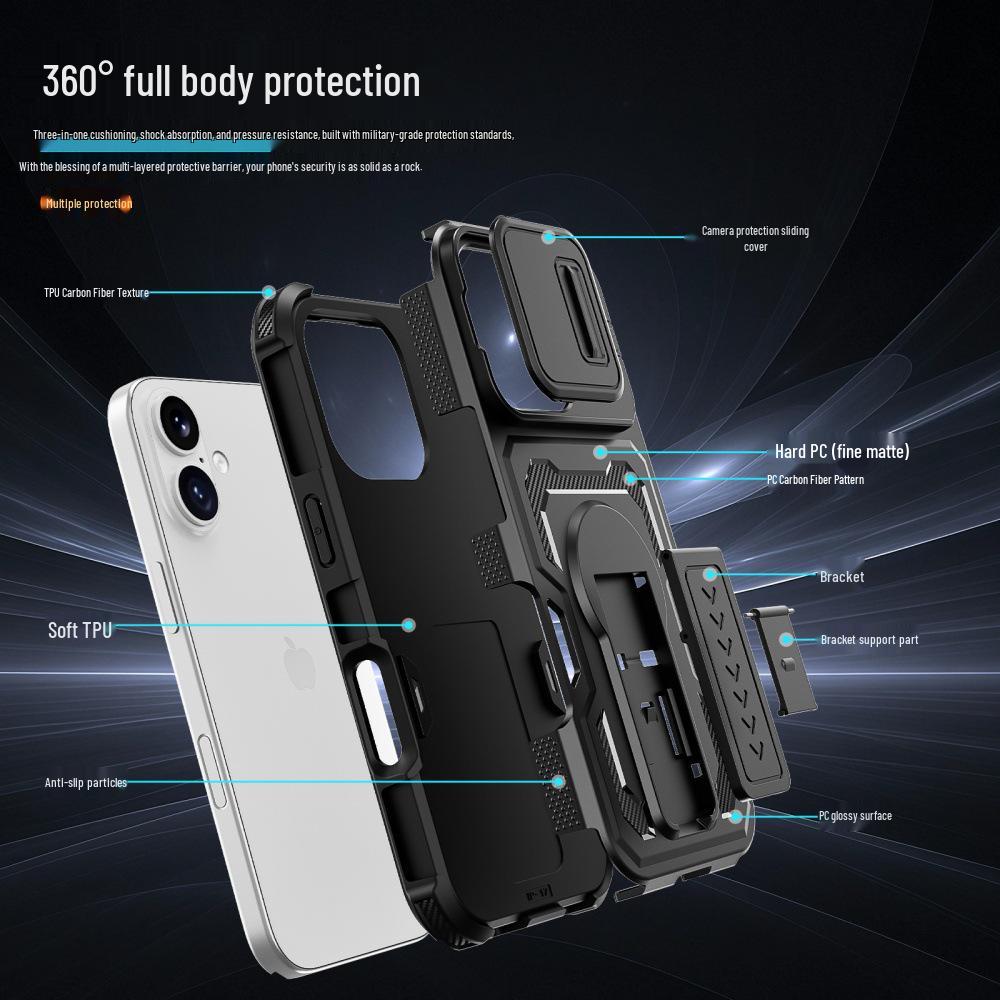 iPhone 17 Pro Max 17 Air 16 Pro Max Anti-drop Phone Case with Stand