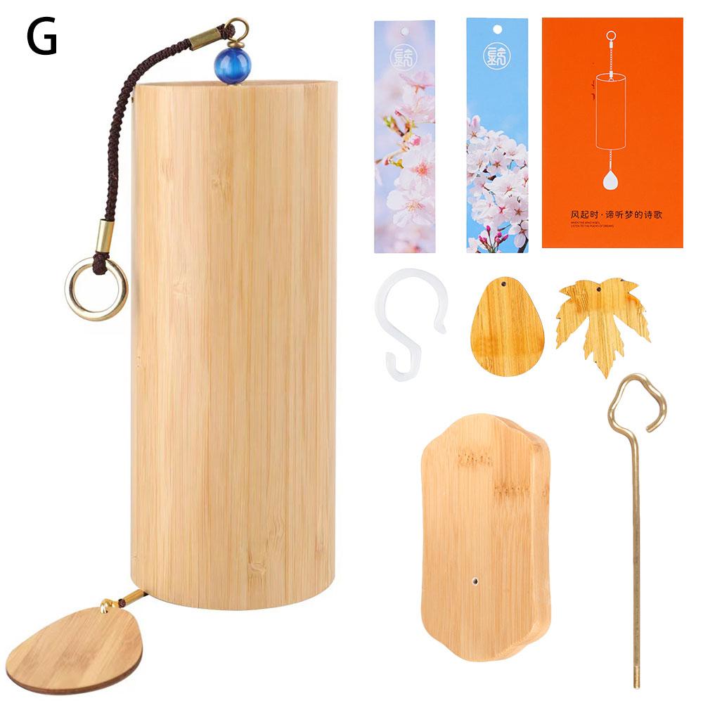 

Bamboo Wind Chimes for Outside, Deep Tone Outdoor Garden Wood Bells, Hand-Cranked Classic Sound Bath Instruments (With Stand)