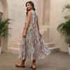 Summer Dresses for Women 2026 Boho Midi Dress Sleeveless Tie V Neck A Line Casual Beach Vacation Sundresses
