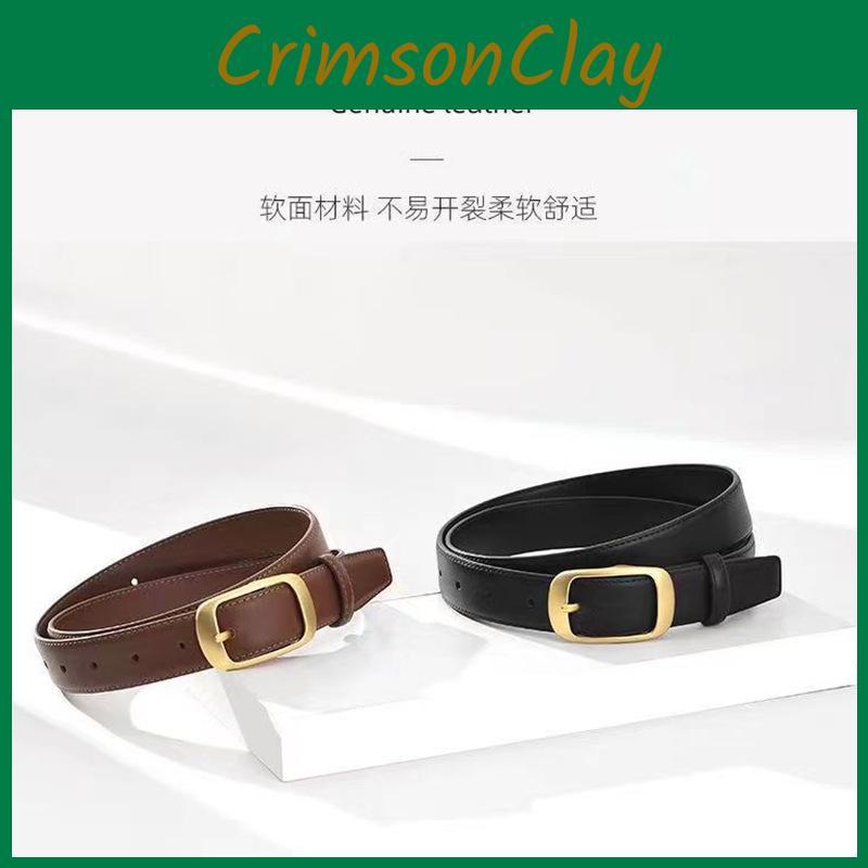 Trendy Women's Simple Durable Leather Belt Elegant Pin Buckle For Casual Outfits