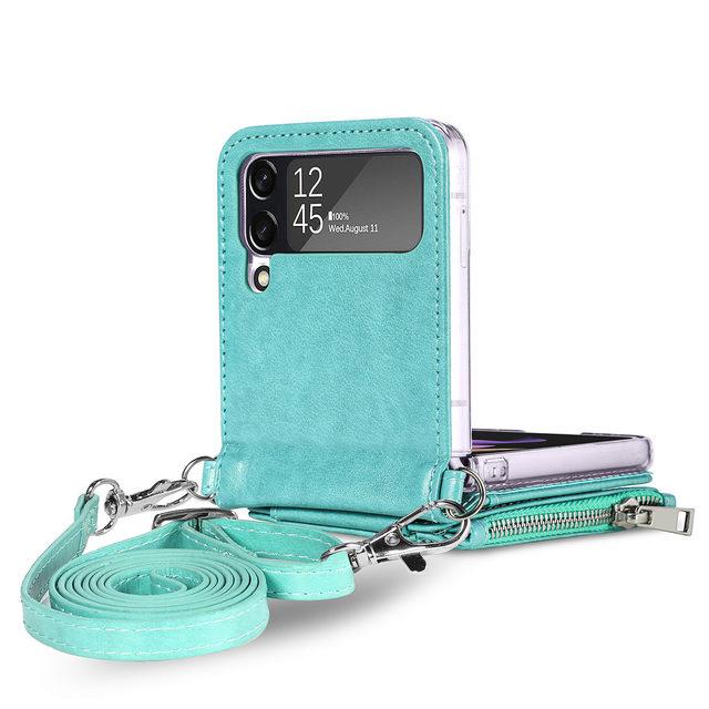 Anti -Knock Card Slot Leather Wallet Case For Samsung Galaxy Z Flip4 5g Flip 4 Flip3 Flip 3 Full Protection Mobile Phone Cover