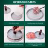 Double Burger Presses Aluminum Non-Stick Burger Meat Patty Press Manual Hamburger Makers Mold Kitchen Meat Patties Making Tool