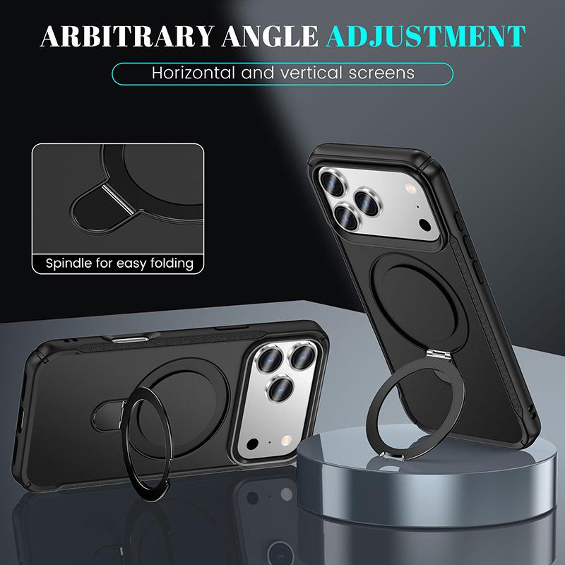 New for IPhone17 Pro Max Mobile Phone Case Two-in-one Skin Feel for Apple 16 Stand Magnetic Mobile Phone Protective Cover