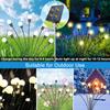 8/10LED Firefly Light RGB Solar Outdoor Firefly Garden Lights Waterproof Swaying Fairy Light for Yard Patio Decoration