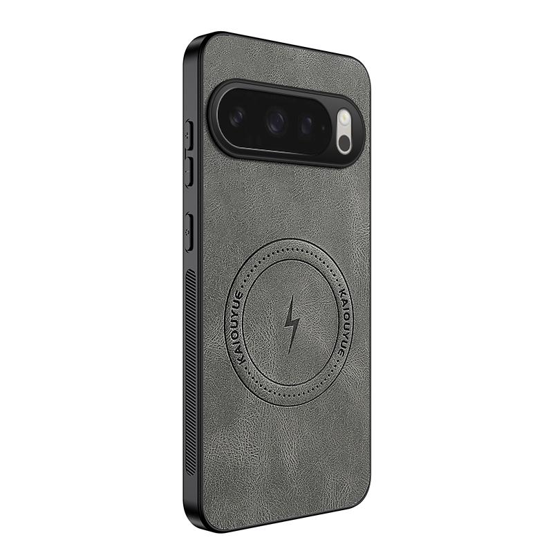 Sheepskin Vintage Magnetic Leather Soft Case For Google Pixel 6 7 7A 8 9 10 Pixel 10 Pro XL Silicone Bumper Matte Phone Cover