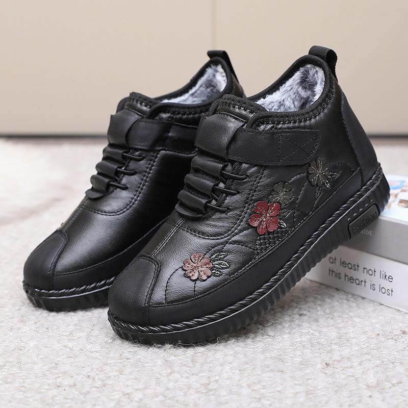 Waterproof Winter Boots for Women Leather Warm Snow Women Boots Plus Velvet Cotton Shoes