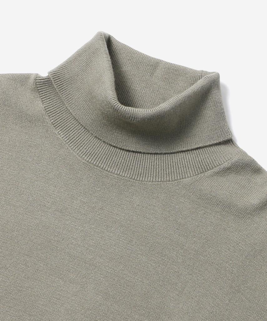 ADHOC Unisex Basic Turtleneck Knit (Lt-Khaki) (Hcalka4)