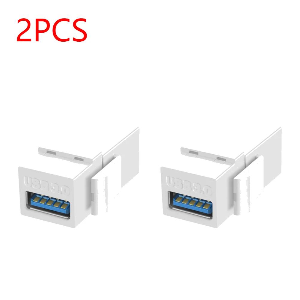 USB 3.0 Keystone Jack Inserts Connect Equipment with USB Port Snap-in Connector Socket Adapter Port for Wall Plate Outlet Panel