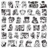 10/30/77pcs Black White Anime JoJo's Bizarre Adventure Stickers Graffiti Notebook Phone Bike Cool Cartoon Decals Toys Gifts