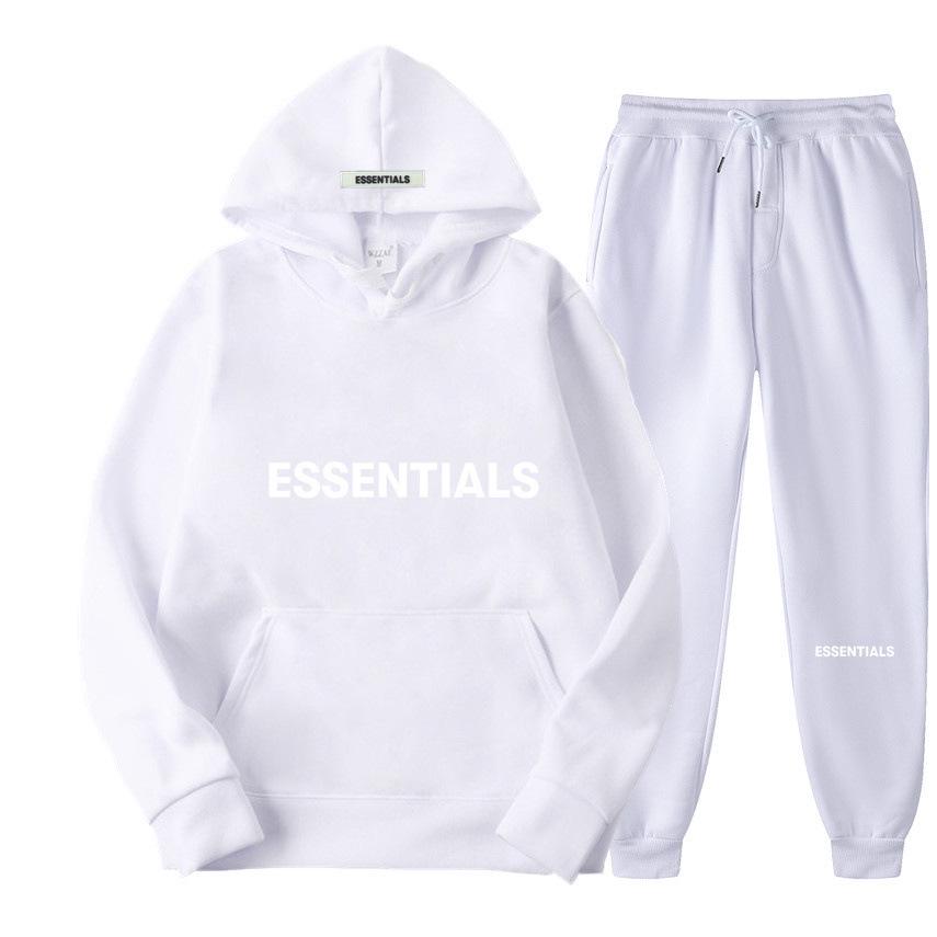 2024 Fear of God Essentials Unisex Hoodie Set - Doppelnähte, High Street Stil für Herbst/Winter