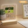 Personalized Pet Photo Acrylic Plaque With Wooden Base Custom Pet Portrait Emblem Special Souvenir Present For Pet Enthusiasts