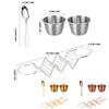 2set Taco Holder Stand With Spoon Salad Cup Rustproof Rack For Kitchen Restaurant Taco Holder Stands