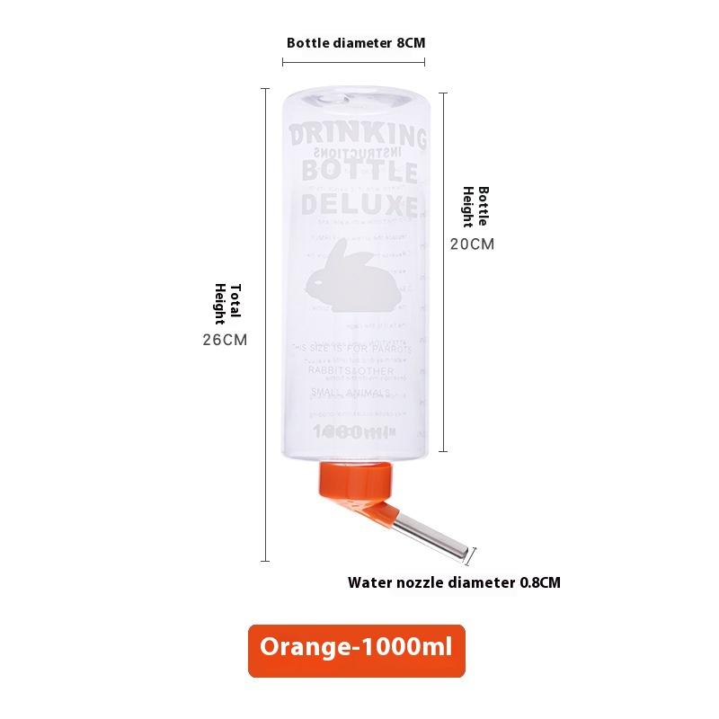 Pets Rabbit 1000Ml Large Water Bottle Pet Totoro Guinea Pig Water Pet Dispenser Cage Hangable Water Bottle Bowl Pet Supplies