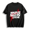Vintage Rock Style Printed T-Shirt Unisex Loose Fit Cotton Top Street Trend Casual Tee Pure Cotton T-shirt