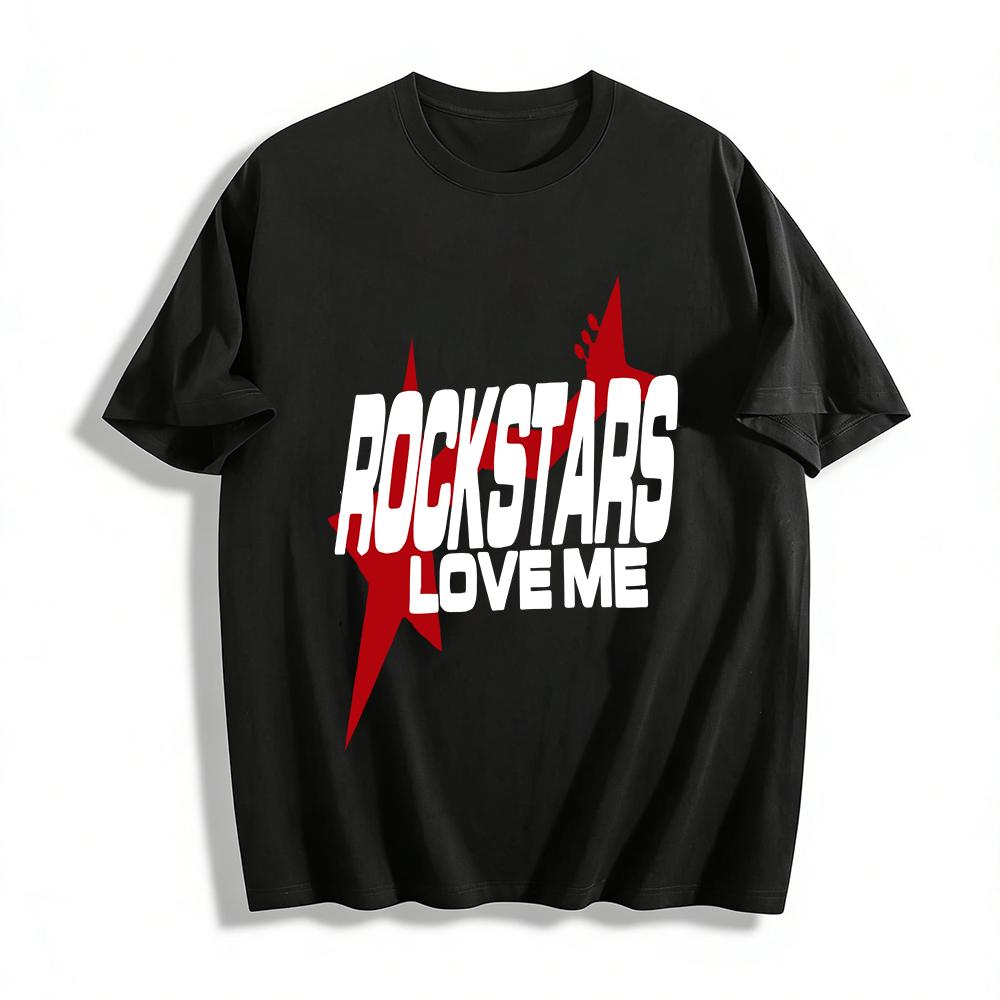 

Vintage Rock Style Printed T-Shirt Unisex Loose Fit Cotton Top Street Trend Casual Tee Pure cotton T-shirt 6XL