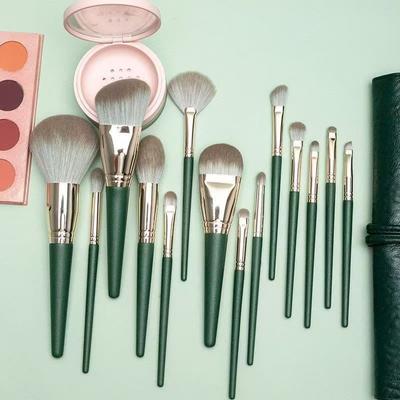 14Pcs Makeup Brush Set: Blush Brush, Powder Brush, Foundation Brush, Eyeshadow Brush - Essential Makeup Tools for Beginners.
