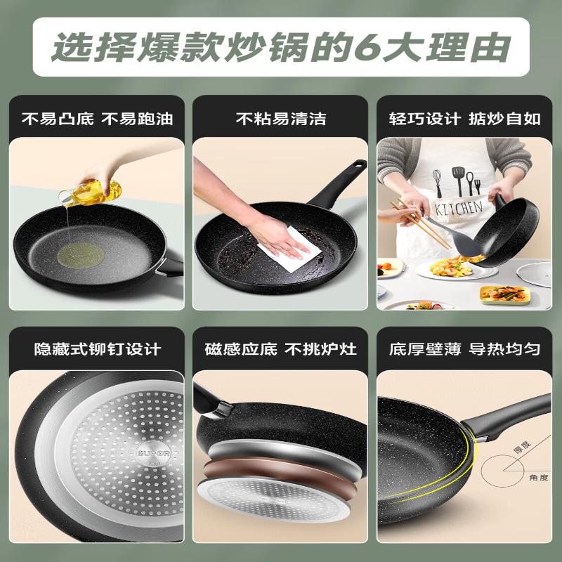 Supor 28CM Non-stick Frying Pan with Lid