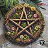 2D Flat Circular Metal Wall Art for Home Living Room Office Porch Decor, Easy Hang Halloween Bedroom Kitchen Sign