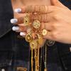 Stainless Steel Pendant Necklace Cubic Zirconia Charm Neckchain Unisex Clavicle Chain Gold Plated Waterproof Jewelry