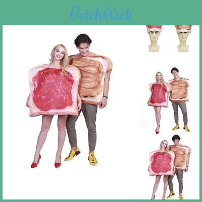 Halloween Couples Food Costume Set With Composite Fabric For Stage Performance