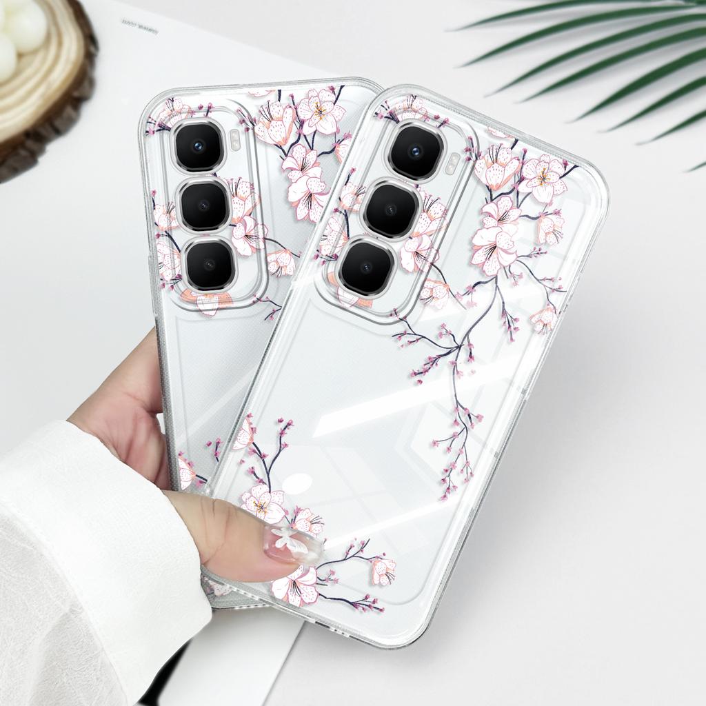 Flower Dance Transparent Phone Case For Infinix Note Hot 60 50 40 30 20 10 Play GT Pro Plus Soft TPU Cover