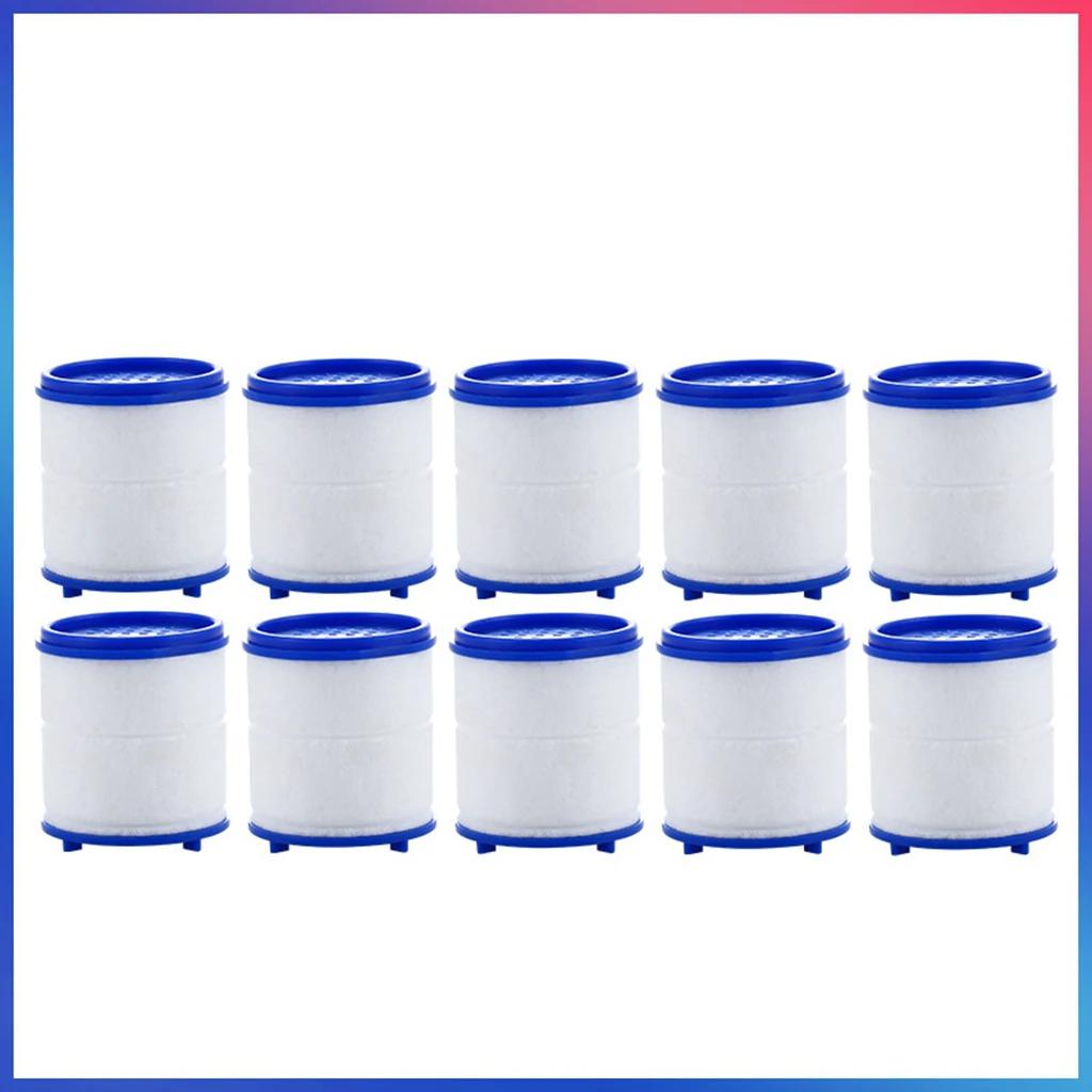10pcs Faucet Water Filter Element Remove Chlorine Heavy Metals Filtered Showers Head Bath Filtration Purifier Soften Hard Water