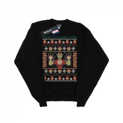 Boys Iron Man Get Your Jingle On Fair Isle Sweatshirt