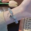 Gradient Elegant Blue Gemstone Butterfly Bracelet For Women Luxurious Summer Jewelry