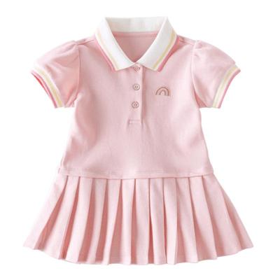 DAVE&BELLA Soda Cotton Girls' Summer Polo Princess Dress