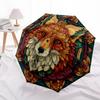 1 PC Automatic Folding Umbrella - Fox Pattern, Portable & Foldable Design with 8 Ribs, Christmas Birthday Gifts
