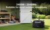 IEE P2400 2400W Portable Power Station, 2048Wh LiFePO4 Battery Solar Generator, 16 Output Ports, 1.2 Hours Fast Charging, App Control