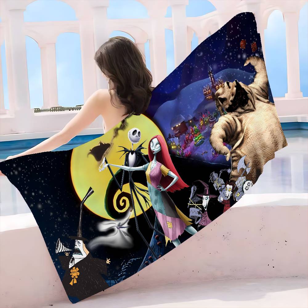 Anime The N-Nightmare B-Before C-Christmas Microfiber Blanket Drying Beach Towels Oversized Super Absorbent Pool Towel Blanket