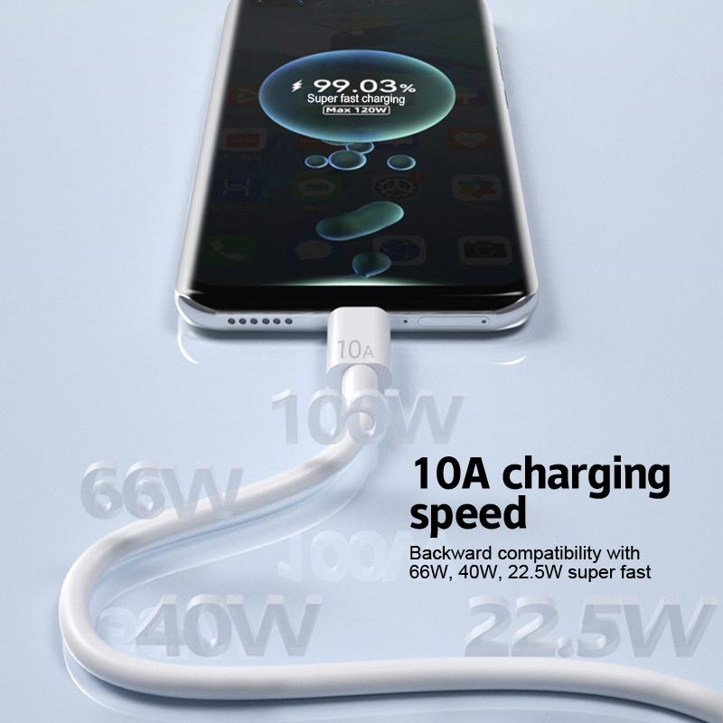 10A Fast Charging Data Cable Type-C Automatic Power Off Simple 2M Car Data Cable Suitable For Huawei Xiaomi Android Universal
