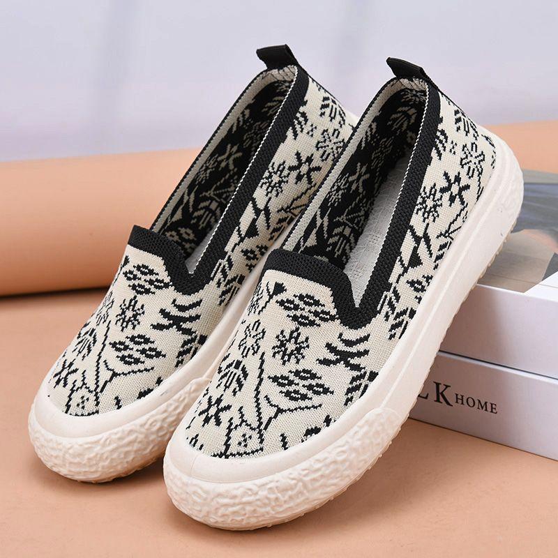 

Женские летние тонкие туфли-рыбаки на одну ногу, повседневные дышащие парусиновые туфли на толстой подошве 40