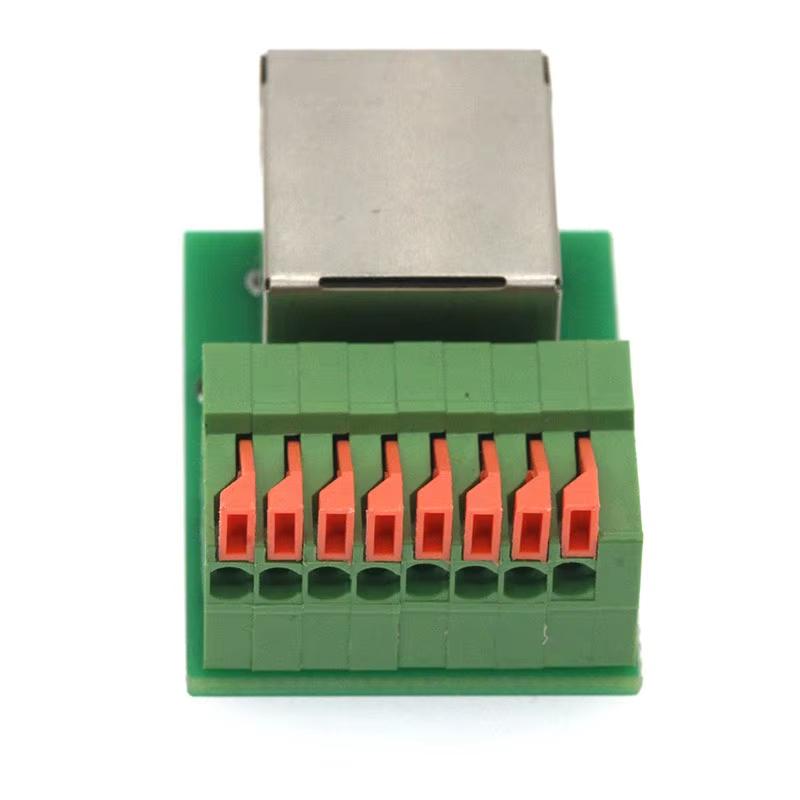 1Pcs Data Adapter Board Female Socket Guide Rail Installation Terminals Connector Rj45 Network Port Terminal Block Welding Free