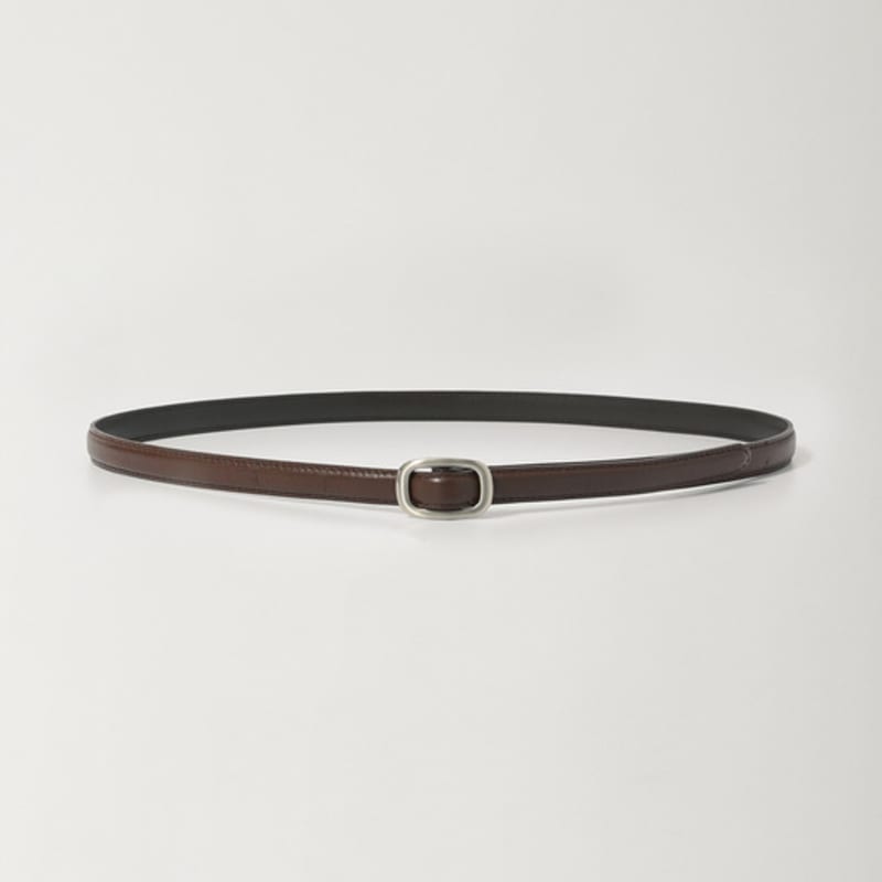 fromwhere Minimal Slim Belt Brown
