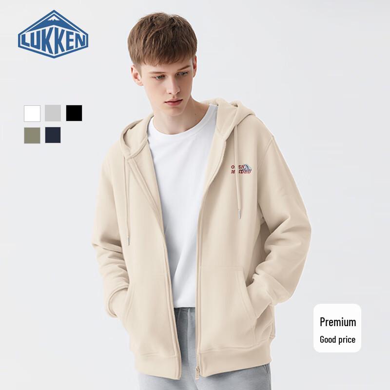 LUKKEN Men's Graphic Print Zip-Up Hoodie